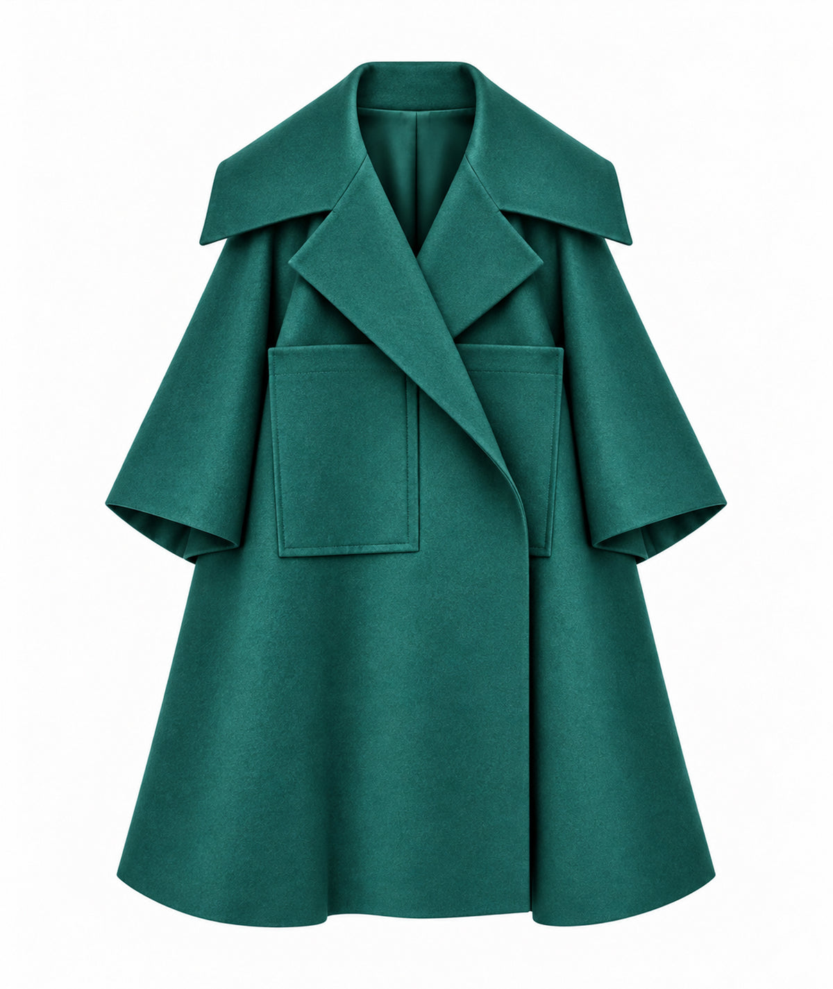 Maison Zoulias | Forest green wool Vertigo coat