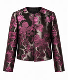 Maison Zoulias | Fuchsia floral metallic Gabrielle jacket
