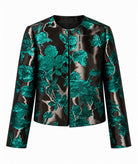 Maison Zoulias | Green floral metallic Gabrielle jacket