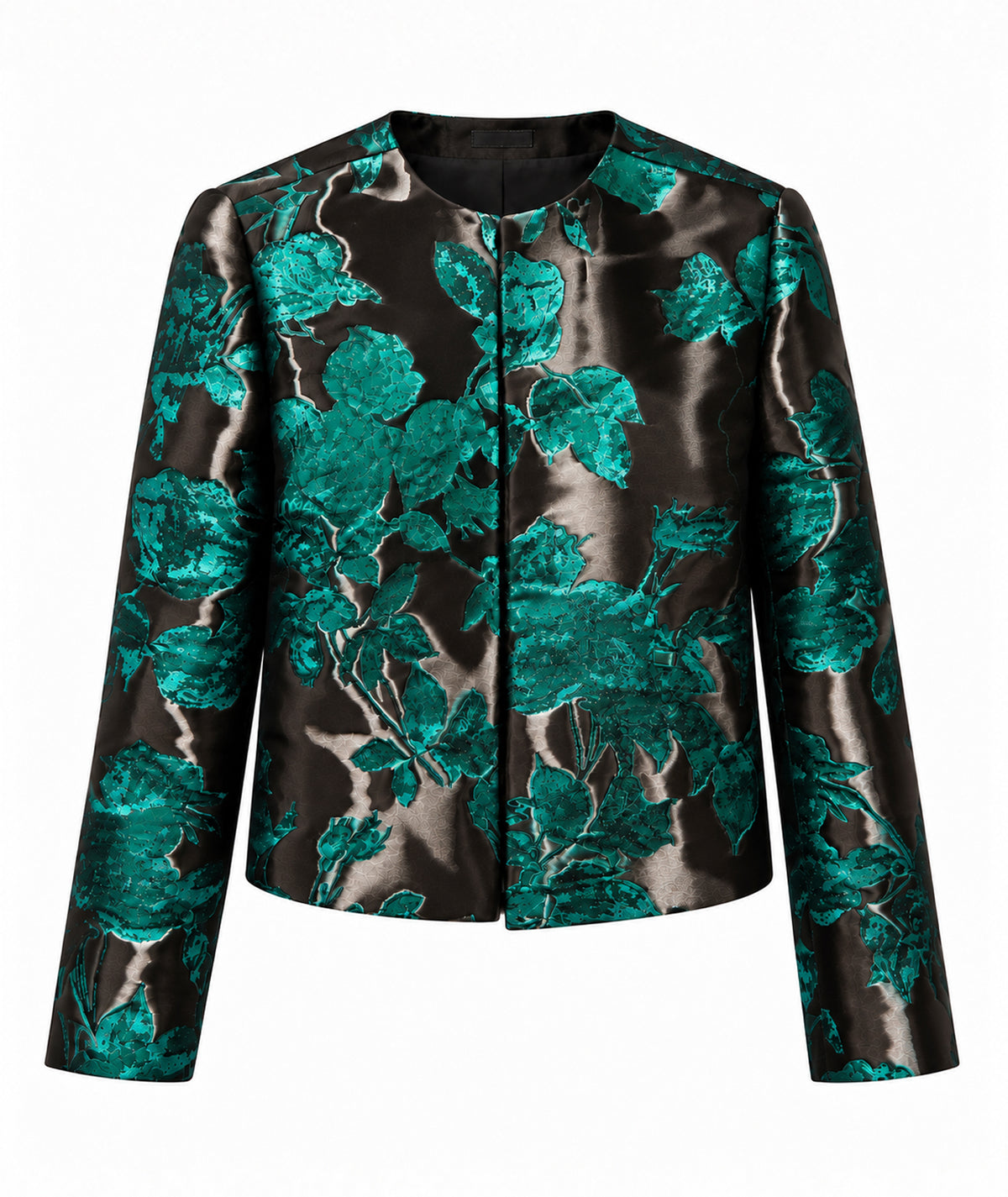 Maison Zoulias | Green floral metallic Gabrielle jacket