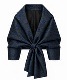 Maison Zoulias | Navy blue brocade Palmina shawl