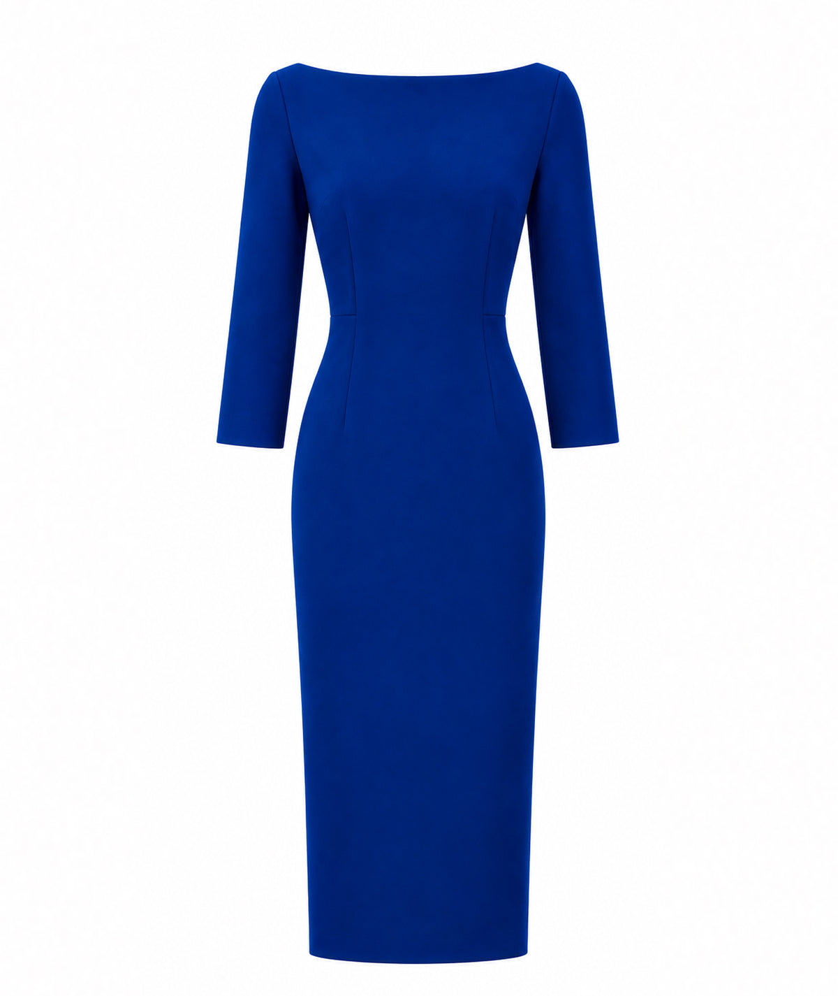 Maison Zoulias | Royal blue crepe Suzana midi dress