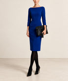 Maison Zoulias | Royal blue crepe Suzana midi dress