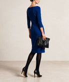 Maison Zoulias | Royal blue crepe Suzana midi dress