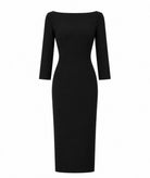 Maison Zoulias | Black crepe Suzana midi dress