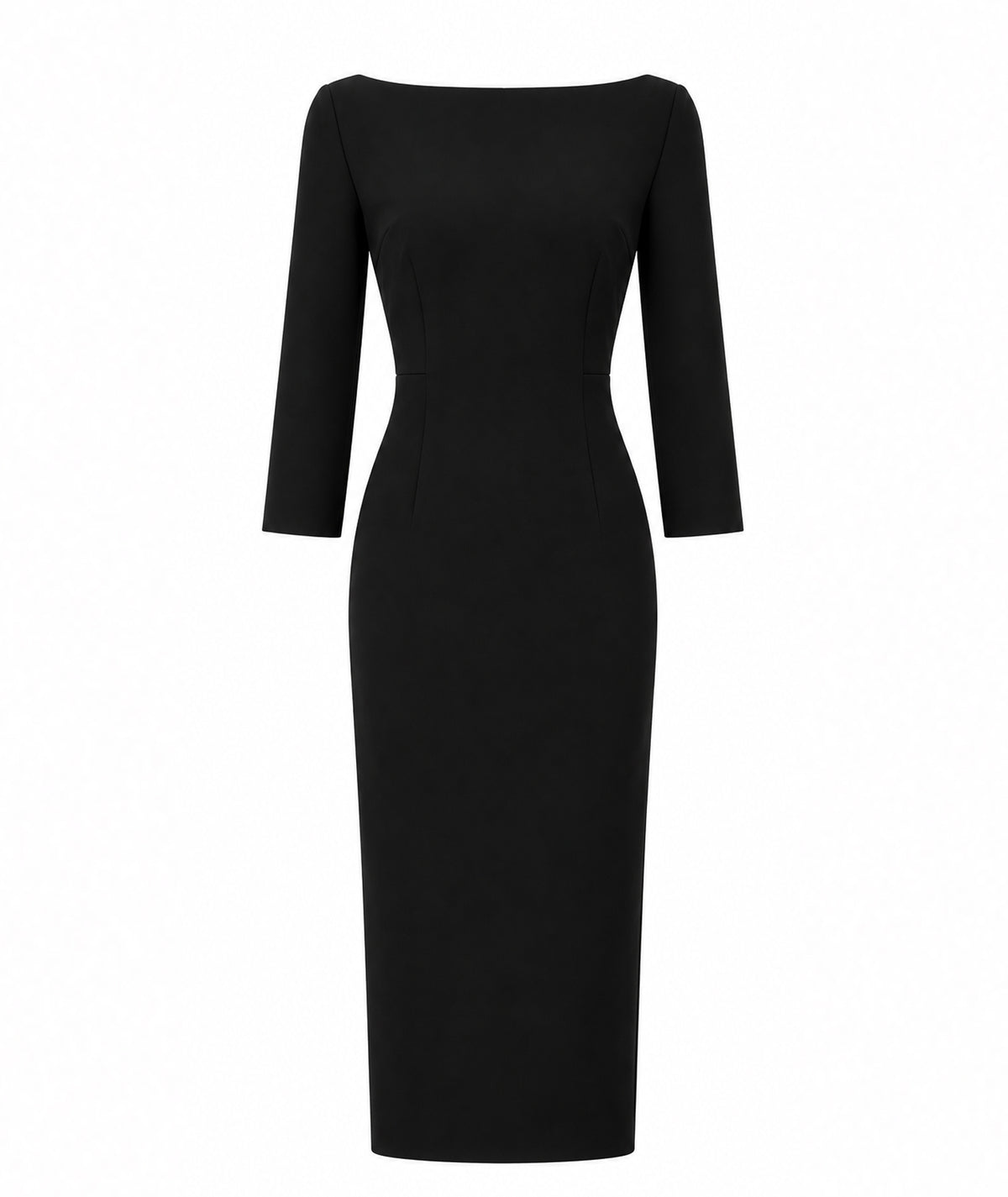 Maison Zoulias | Black crepe Suzana midi dress