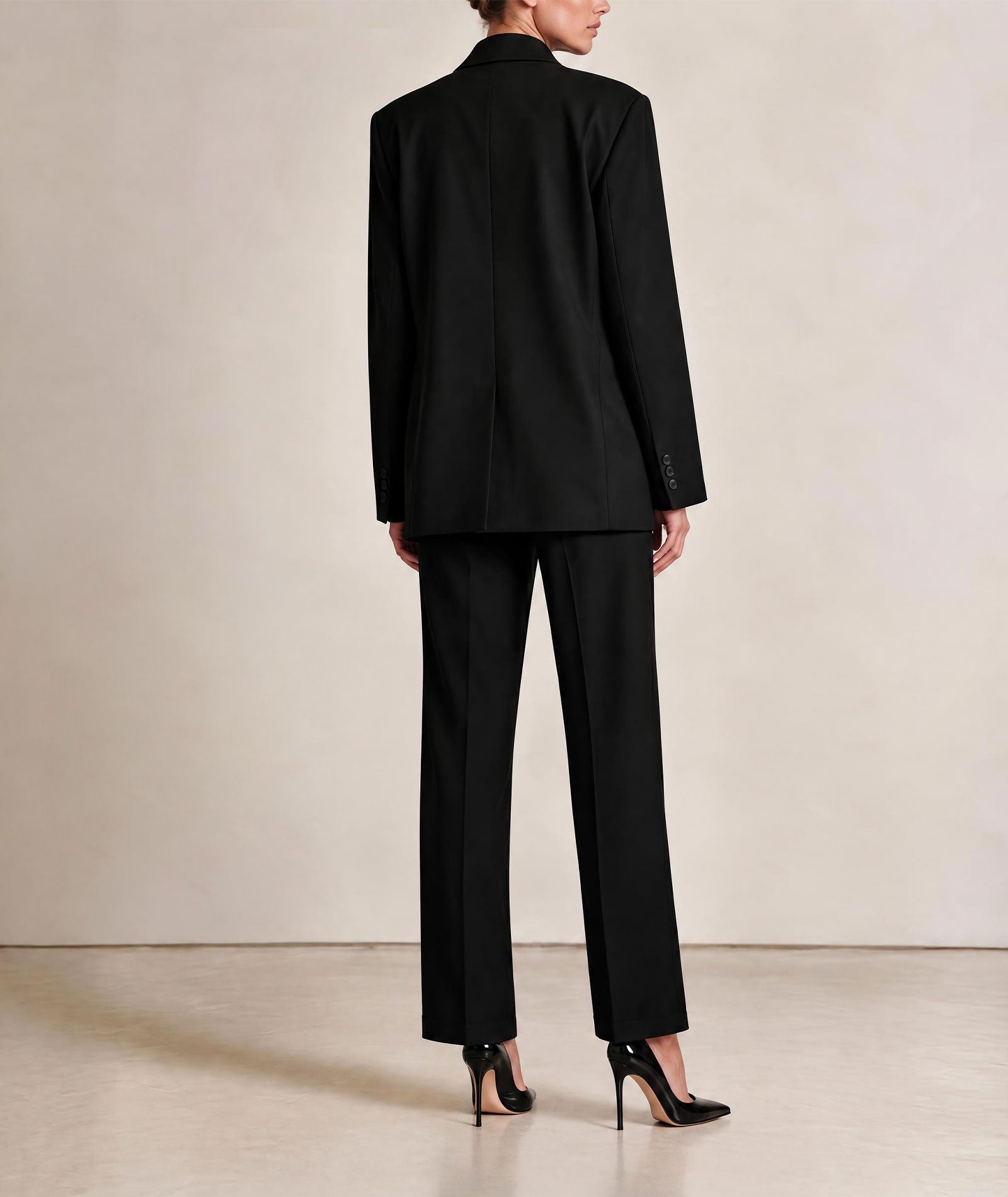Zoya | Black straight-leg pants