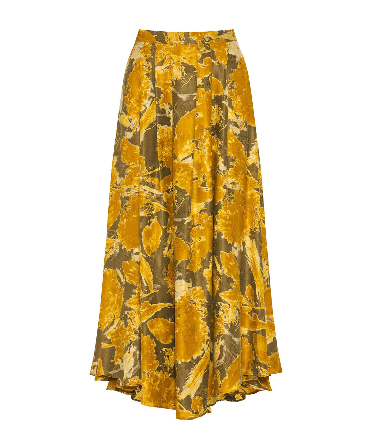 Nidodileda | Mustard printed Verity maxi skirt Nidodileda