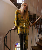 Nidodileda | Mustard printed Verity shawl Nidodileda