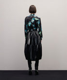 Stelios Koudounaris | Black floral scarf shirt Stelios Koudounaris