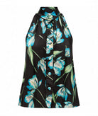 Stelios Koudounaris | Black floral sleeveless top Stelios Koudounaris