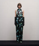 Stelios Koudounaris | Black floral sleeveless top Stelios Koudounaris