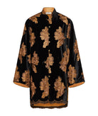 Nidodileda | Black crochet velvet Lindsay blazer dress