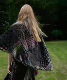 Nidodileda | Multicolor embossed velvet printed Annamae cape