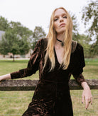 Nidodileda | Brown velvet Rodie bodysuit