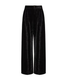 Nidodileda | Black velvet wide-leg Sheree pants