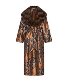 Nidodileda | Multicolor floral jacquard Morrison belted overcoat