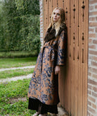 Nidodileda | Multicolor floral jacquard Morrison belted overcoat