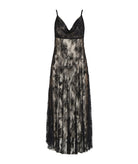 Nidodileda | Black lace beaded Junot maxi dress
