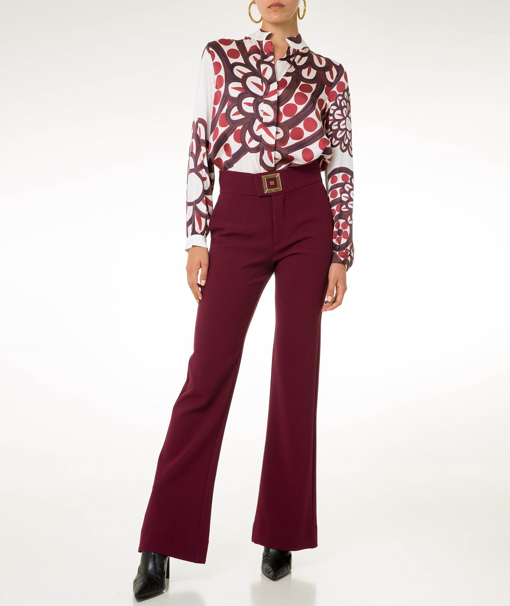 burgundy infinity trousers huge